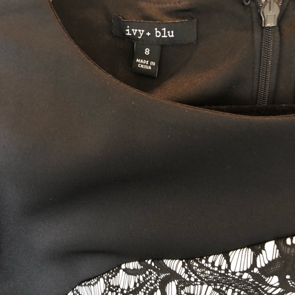 Ivy + Blu, Black Lace Cocktail Dress - Picture 6 of 6